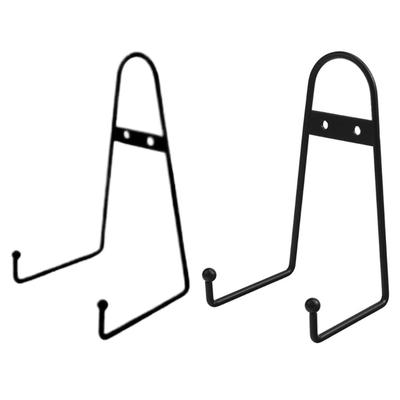 Pack Of 5 Large Black Metal Display Stand for Plates and Artwork Wall Mount Easel Decorative Scroll Rack Hanger