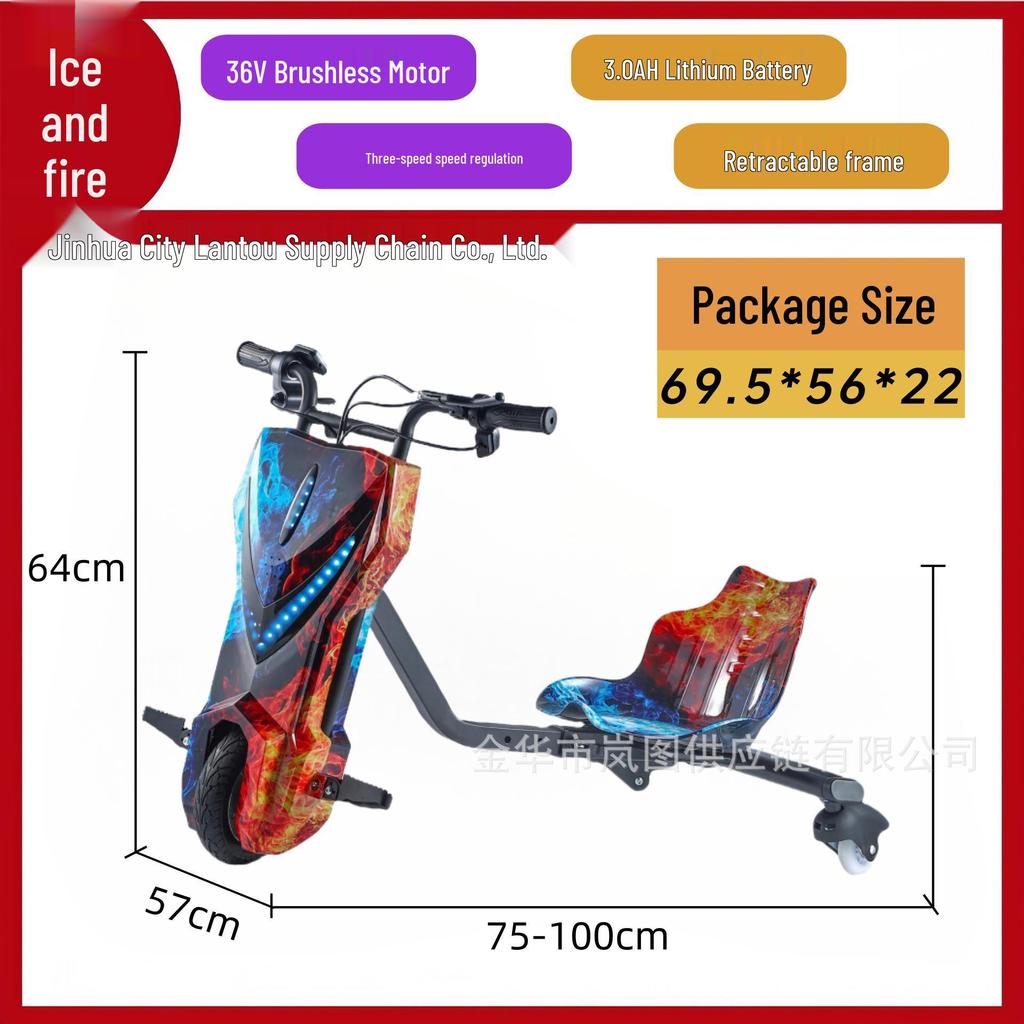 36V Smart Drift Electric Tricycle for Kids