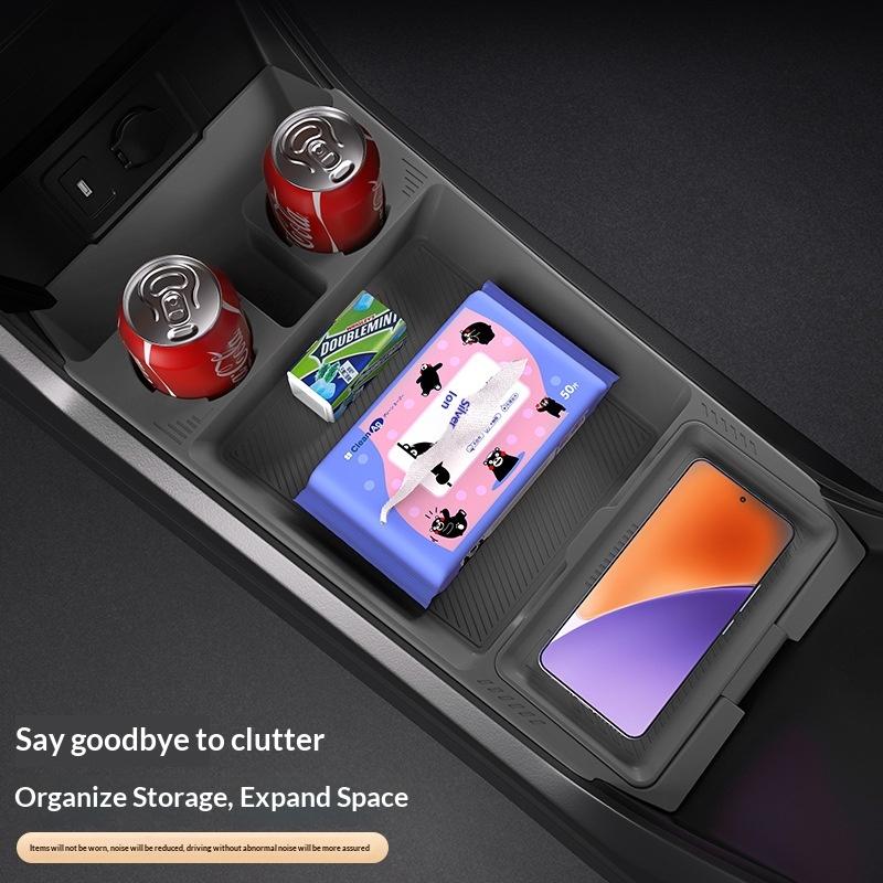 Suitable for Changan Uni-z Center Control Storage Box Armrest Box Lower Storage Storage Pad Car Interior Restoration Accessories