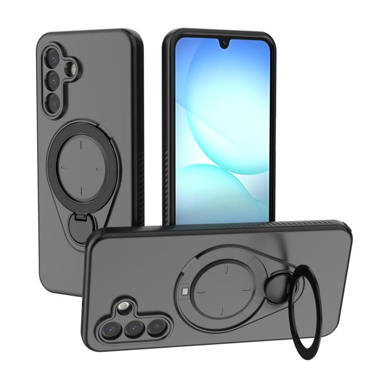 Ring Shield MagSafe TPU Phone Case With 360° Rotating Ring Holder Anti‑Fingerprint For Samsung Galaxy A17 5G