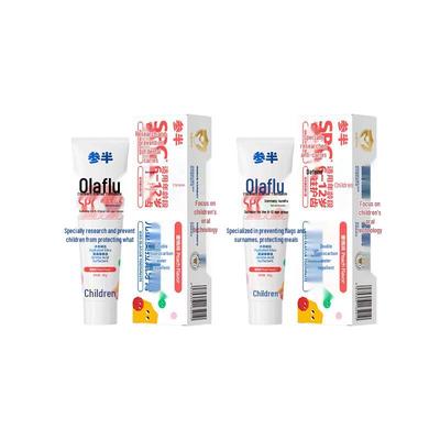 Half-Half Kids Olaflur Toothpaste, Peach Flavor