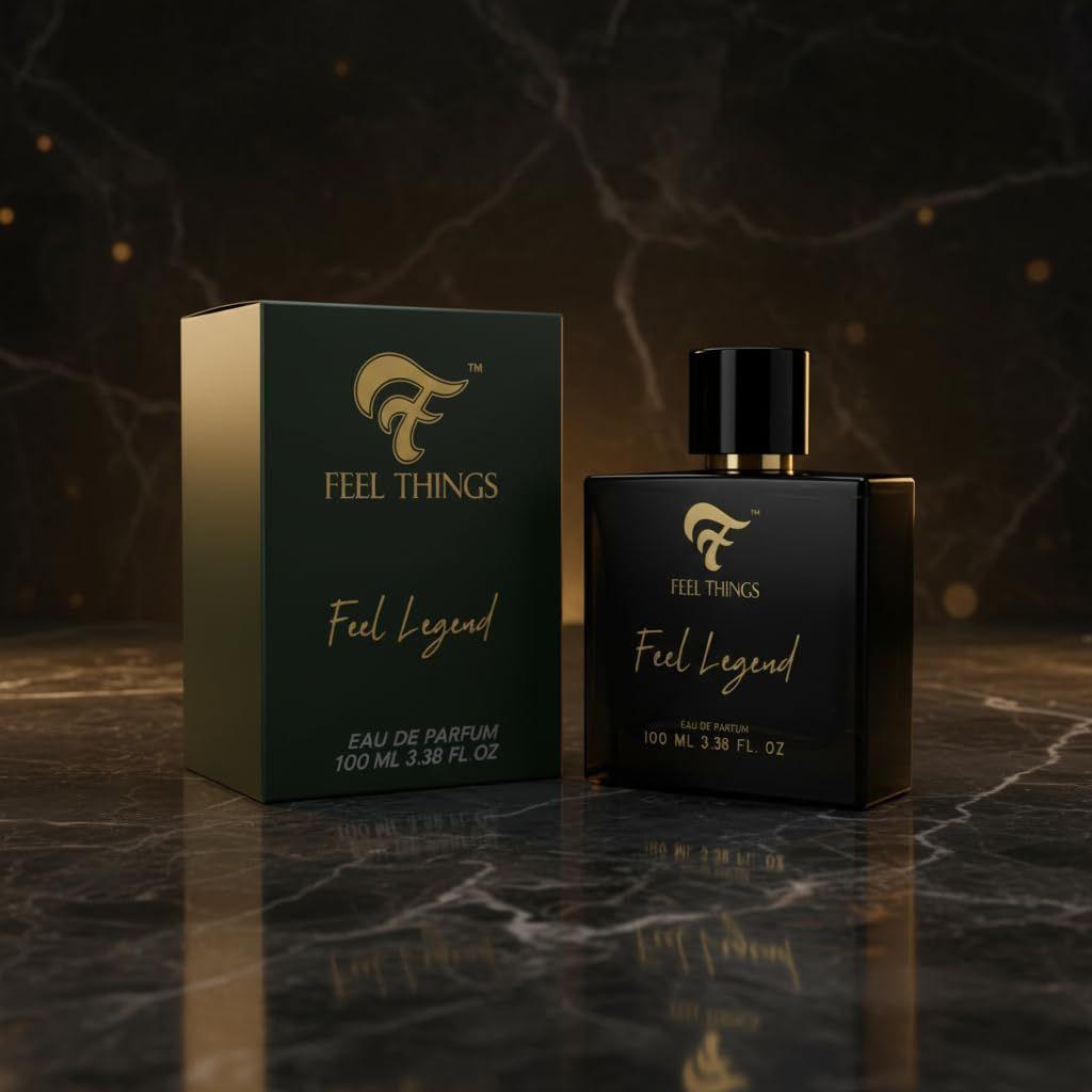 

Luxury FEEL LEGEND Long Lasting Perfume for Man | Blood Mandarin, Grapefruit, Mint & Cinnamon, Rose, Spicy | Leather, Amber, Woody Fragrance | 100ML