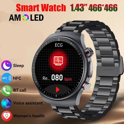 SACOSDING 2026 New NFC Smart Watch SpO2 BP +PPG Body Temperature Bluetooth Call Health Smartwatch