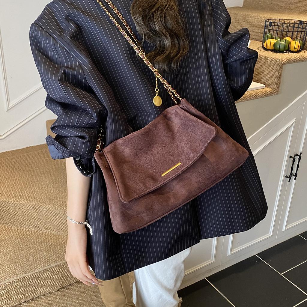 Large-capacity Tote Bag, Chain Single-shoulder Commuter Bag, Casual Retro Single-shoulder Crossbody Bag