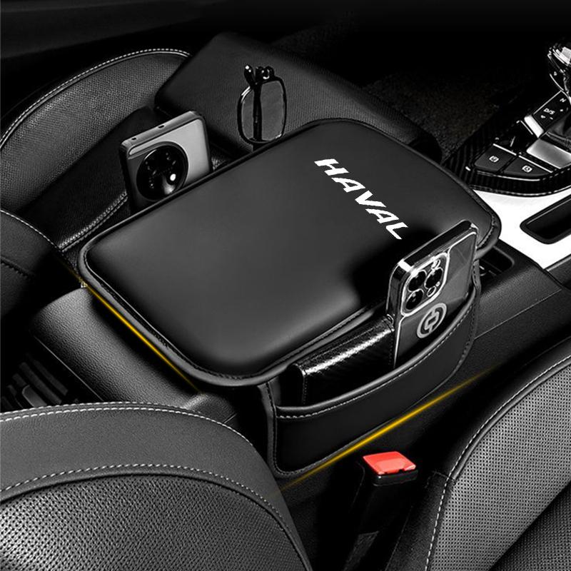 Car Armrest Box Pad Leather Cushion Storage Pocket Elbow Height Support Styling For Haval M1 M2 M4 H2 H3 H5 H6 H7 H9 Dargo M6 F5