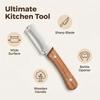 2026 New Vegetable Peeler with Wooden Handle and Bottle Opener: 2-in-1 Stainless Steel Kitchen Tool for Fruit Potato Pumpkin