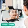 180° Adjustable LED Projection Alarm Clock with Snooze 12/24H Temperature Display and Mirror Design USB Powered for Bedroom Home
