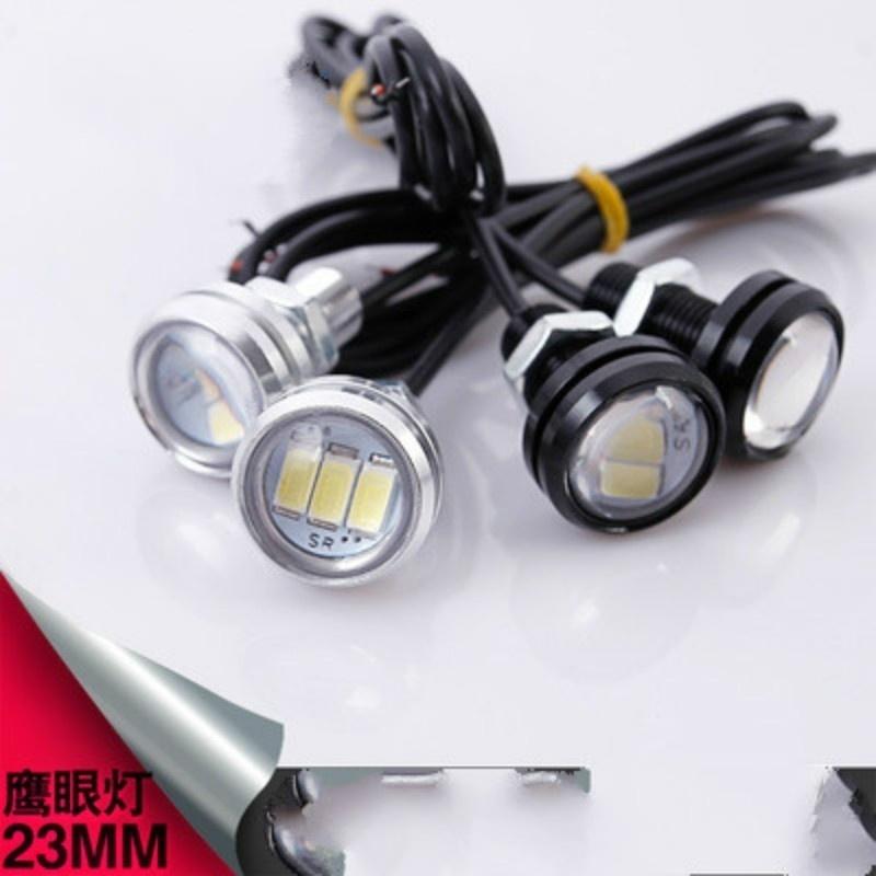 Car Styling 23mm White Eagle Eye Daytime Running Light LED Car Lights DRL Lamp Daytime Light Waterproof Brake Lamps / Car Lights