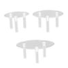 3 PCS Round Acrylic Display Stand Set Easy To Install Round Acrylic Jewelry Display for Rings Earrings Mini Figurines
