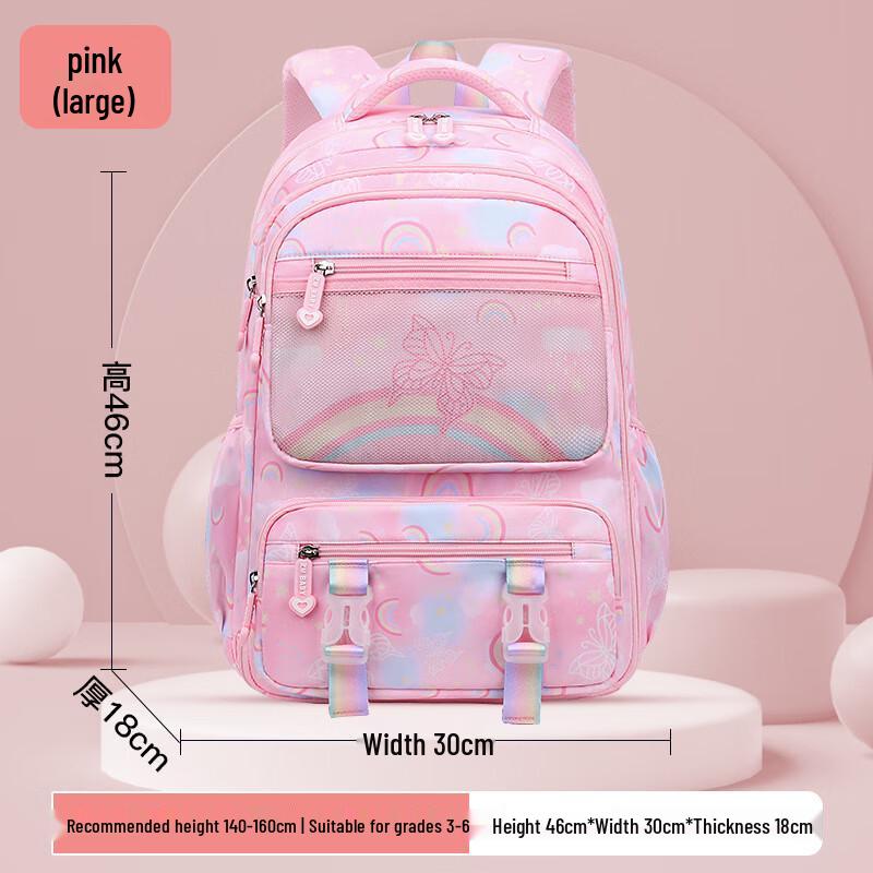 Großer Rucksack für Mädchen für die Grundschule mit seitlicher Öffnung