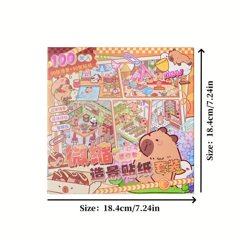 100 Blatt Miniatur Landschaft Sticker Set Szene Sticker Sammlung Collage Landschaft DIY Sticker Dekoration Notizbuch Zubehör