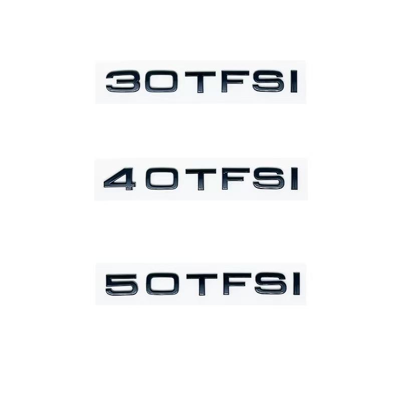 3D Letters Numbers Emblem For Audi A4 40TFSI 45TFSI 50TFSI 30TDI Car Trunk Lid Nameplate Badge Logo Sticker Chrome Glossy Black