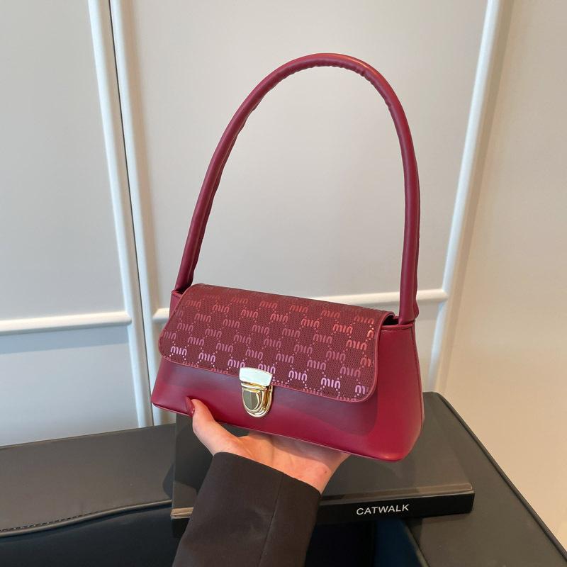 Bag Women's Bag 2025 New Simple Fashion Embossed Women's Shoulder Bag Premium Underarm Bag Small Square Bag