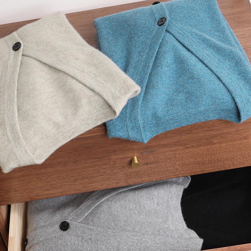 JOW Men's 100% Cashmere V-Neck Cardigan