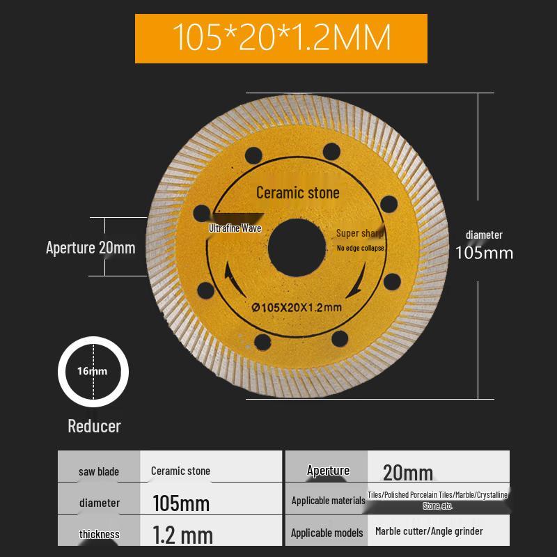 Diamond Saw Blade for Smooth Tile & Marble Cutting