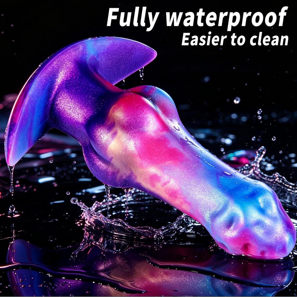 New Colorful Liquid Silicone Anal Plug – Realistic Phallic Design, Suitable for Anal Play and Masturbation (BDSM/Adult Toy #S)