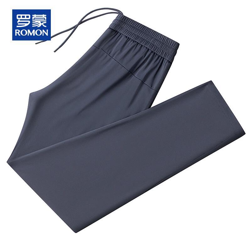 ROMON Men's Ice Silk Twill Casual Pants