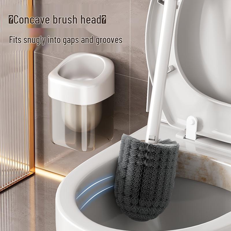 Long-Handle Household Bathroom Toilet Brush Set for Deep Cleaning