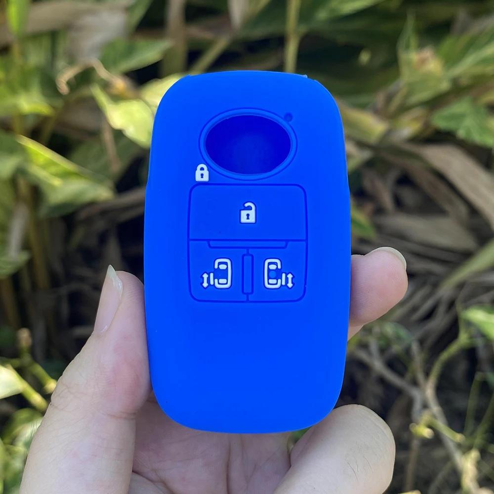 Rubber Car Key Fob Cover Silicone Protector Case Shell for Toyota RAIZE for Daihatsu Rocky 4 Buttons Fob Key Chain Accessories