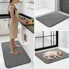 Memory Foam Bath Rug with Stone Design Absorbent and Non Slip for Bathroom Floors Quick Dry and Easily Washable Material