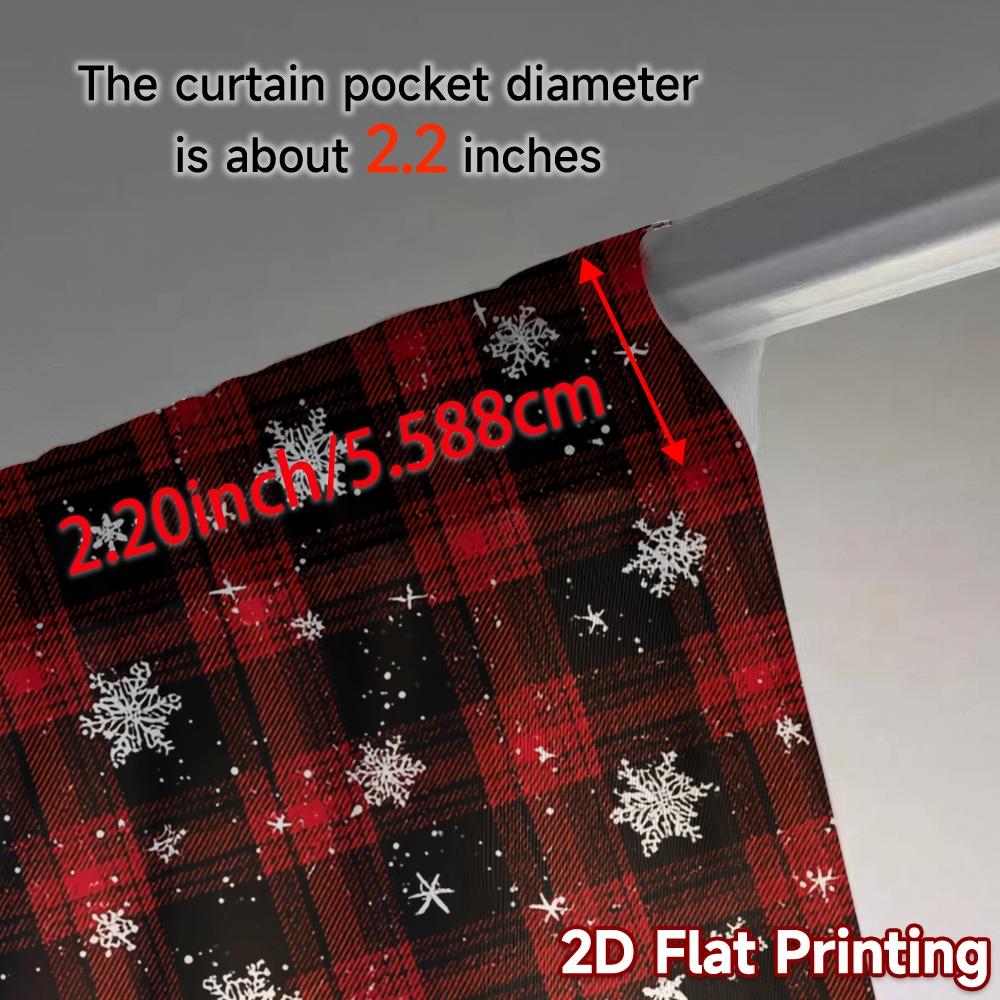 2D Flat Printing  JIT 2pcs   Curtains (Without Rod) Festive Gnomes(1) Chic Fashionable Curtains Versatile 100% Polyester Curtains