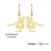 Cazador Stainless Steel Gymnast Yoga Drop Earrings Gold Color Jewelry Earrings for Women 2026 Trending Birthday Mother Day Gift