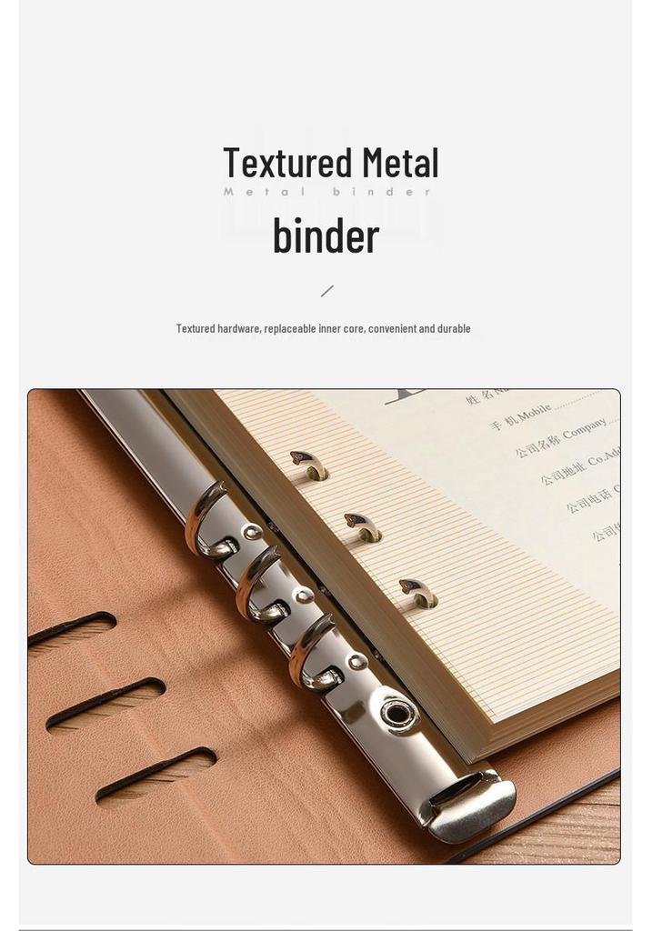 Chinese Style Business Gift Set: Loose-Leaf Notebook with Buckle and Logo