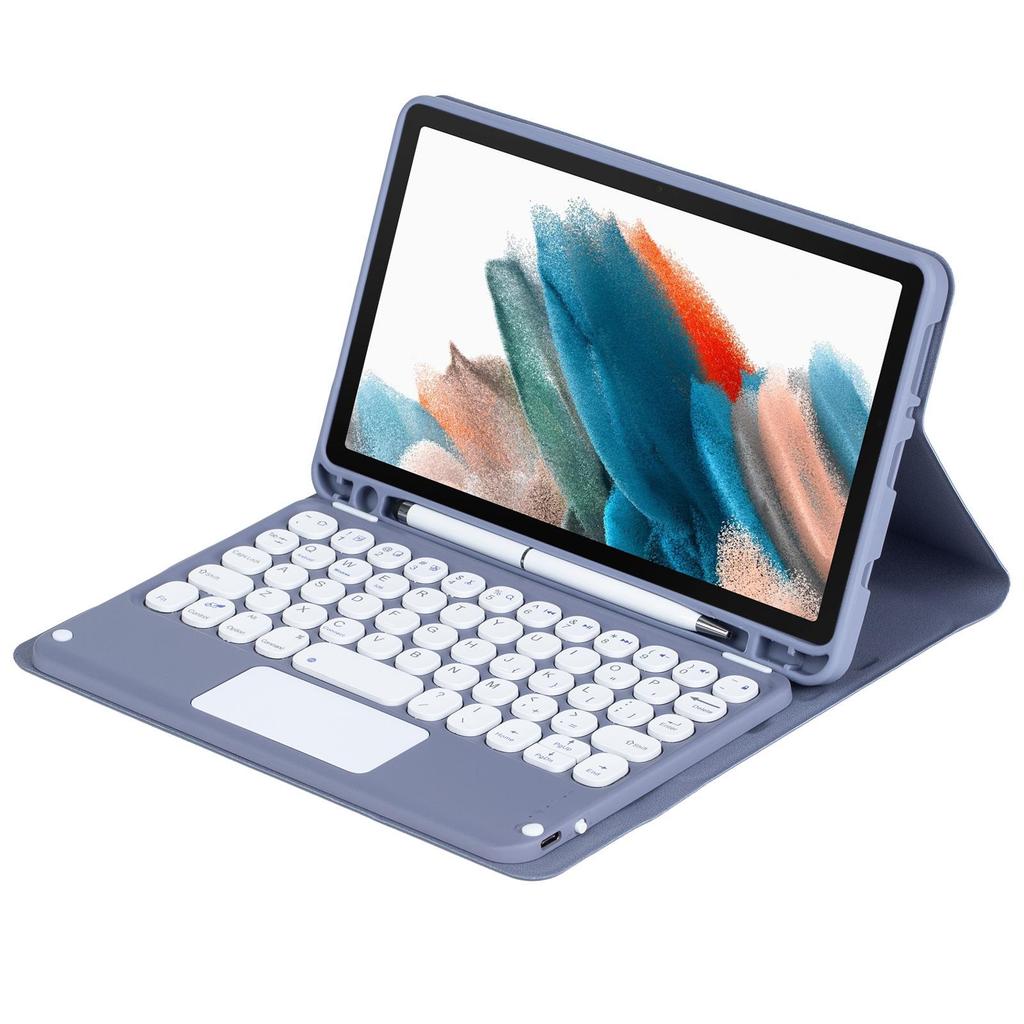 Compatible with Samsung Galaxy Tab A11: Case with Pen Slot & Round Cap Bluetooth Keyboard for 8.7-inch Tablet.
