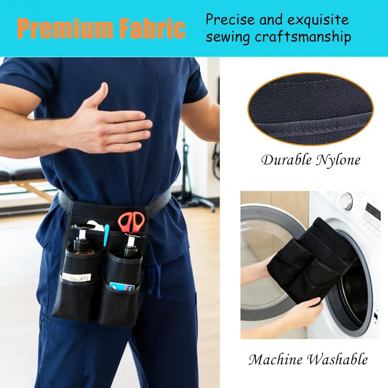 1Pcs Multi-Pocket Portable Pouch Professional Massage Therapist Bag With Adjustable Waist Belt Oil Bottle Pockets Card Slots