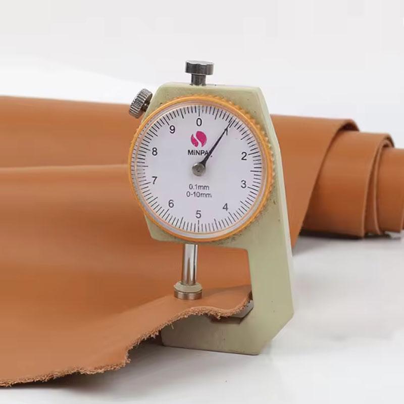 1.0mm khaki top layer cowhide, light brown plain weave genuine leather, handmade DIY leather bag, sofa headboard