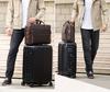 Genuine Leather Men's 17-inch Laptop Briefcase, Crossbody Cowhide Commuter Bag