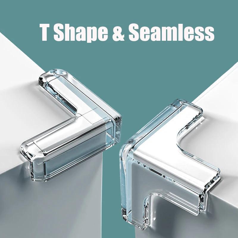 10pcs Clear PVC Corner Protectors for Baby Security Protection Soft Furniture Corner Guard & Edges Covers Against Sharp Corners