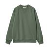 Carhartt WIP Chase Sweat Solid Color Crewneck Embroidered Logo Long Sleeve Sweatshirt Unisex Sweatshirt Duck-Green I033660-29Y-XX