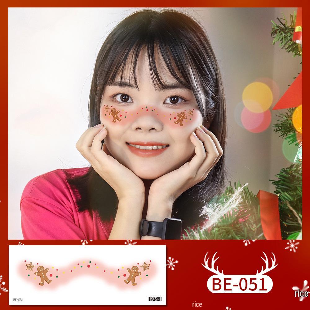 2025 Christmas Waterproof Tattoo & Makeup Stickers for Parties and Concerts