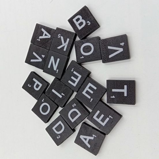100 Pcs English Letter Alphabet Wooden Cube Blocks Kids Game Educational Toy