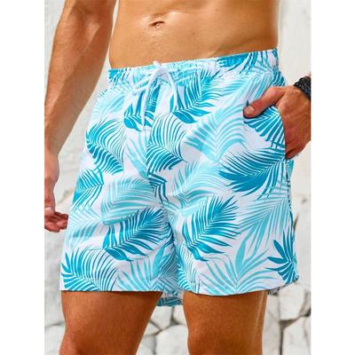3d Coconut Tree Print Men's Casual Beach Shorts Summer Plus Size Loose Hawaiian Surfing Shorts Men's Ice Swim Trunk