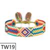 Handmade Bohemian Embroidered Logo Tassel Bracelet - Ethnic Style Friendship Band
