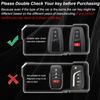 Metal Key Fob Cover Compatible With 2018- Toyota RAV4 Camry Corolla Avalon C-HR Prius GT86 Highlander Full Protection Key Case Shell 4 Keys Vacuum