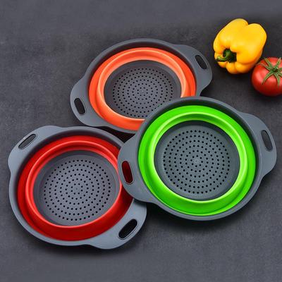Collapsible Vegetable and Fruit Washing Basket with Drainage