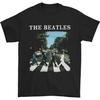 Beatles Abbey Road&Logo Rock Band Graphic Print Summer, Autumn, Winter Men's and Women's Short Sleeved T-shirt Casual Loose