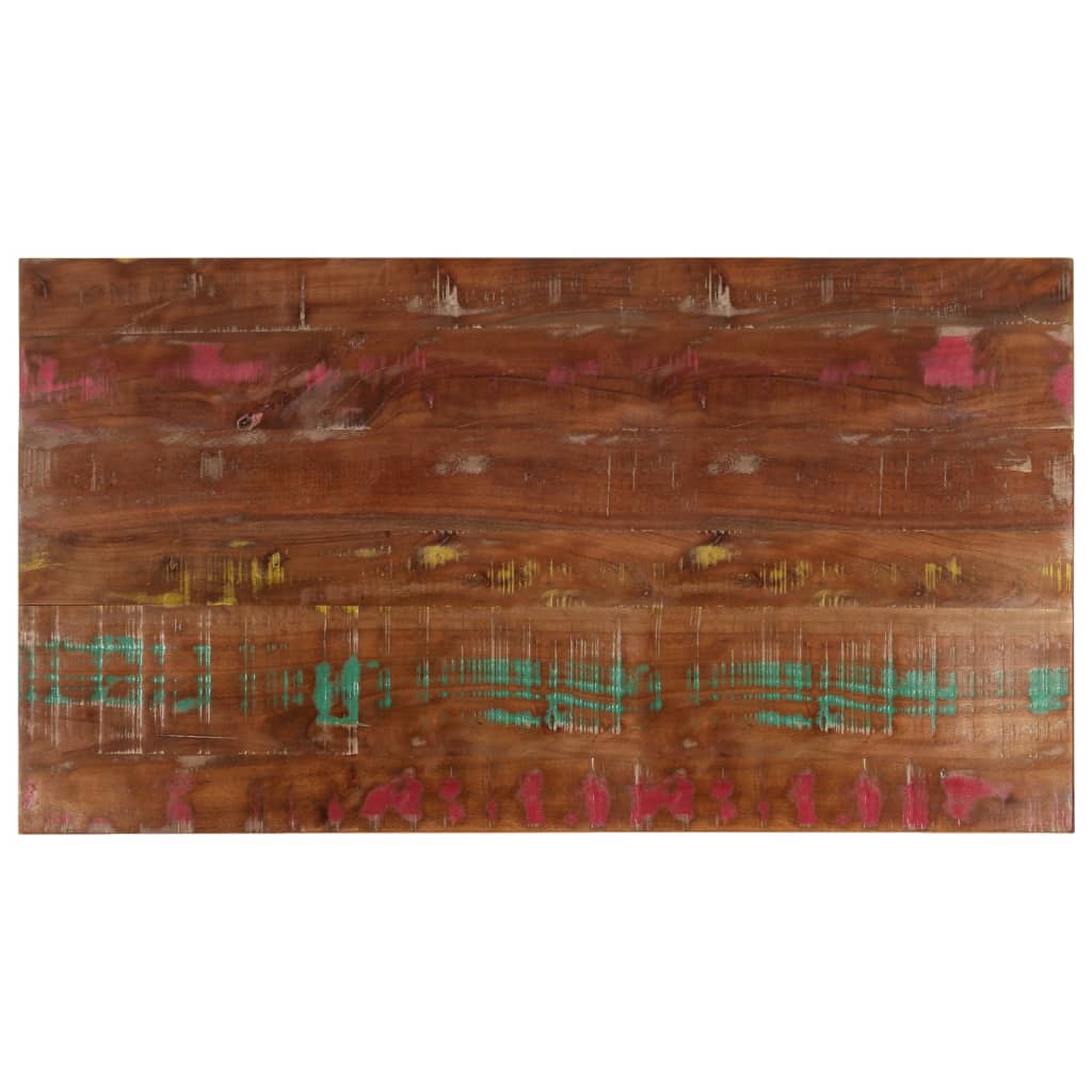 Vidaxl Blat Stołu, 100X70X2,5 Cm, Prostokątny, Lite Drewno Z Odzysku