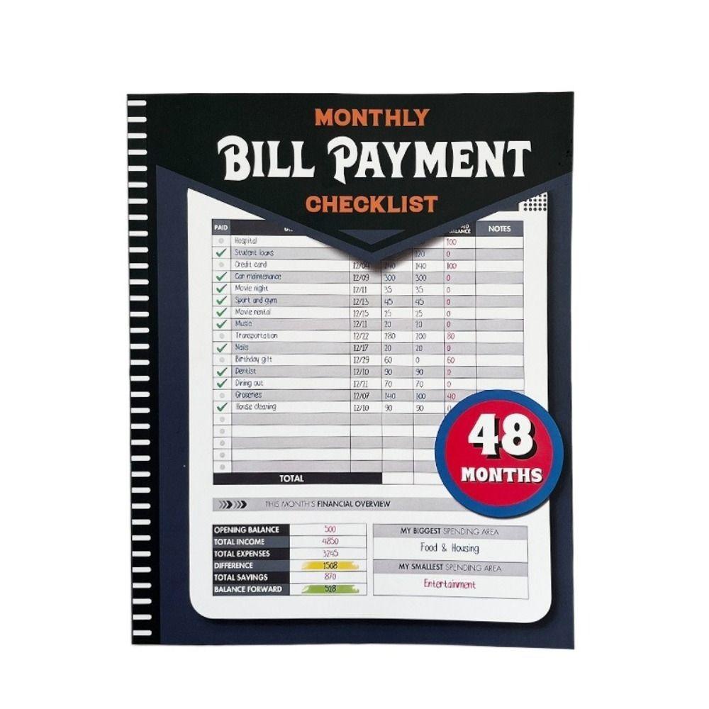 

Efficient Bill Payment Checklist 48 Months Budget Log Expenditure Records 960 Billing Records Monthly Records Budget Tracker