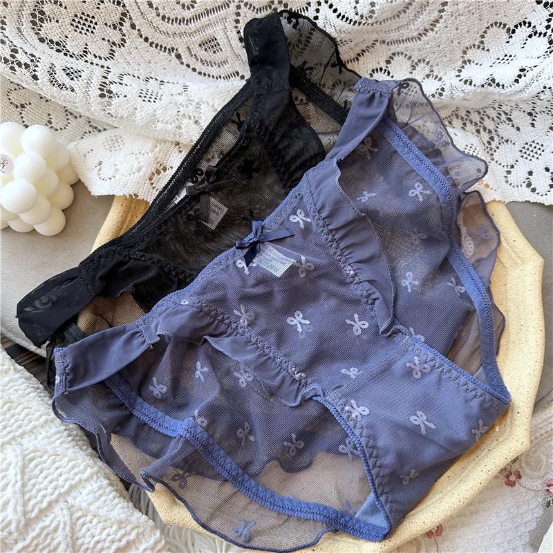 

Симпатичное нижнее белье, удобные трусы на бедрах с сетчатым бантом и трусиками с низкой посадкой для женщин One Size