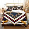 Set da letto di lusso con motivo barocco dorato Set copripiumino singolo matrimoniale queen size king size Set copripiumino per regalo Biancheria da letto