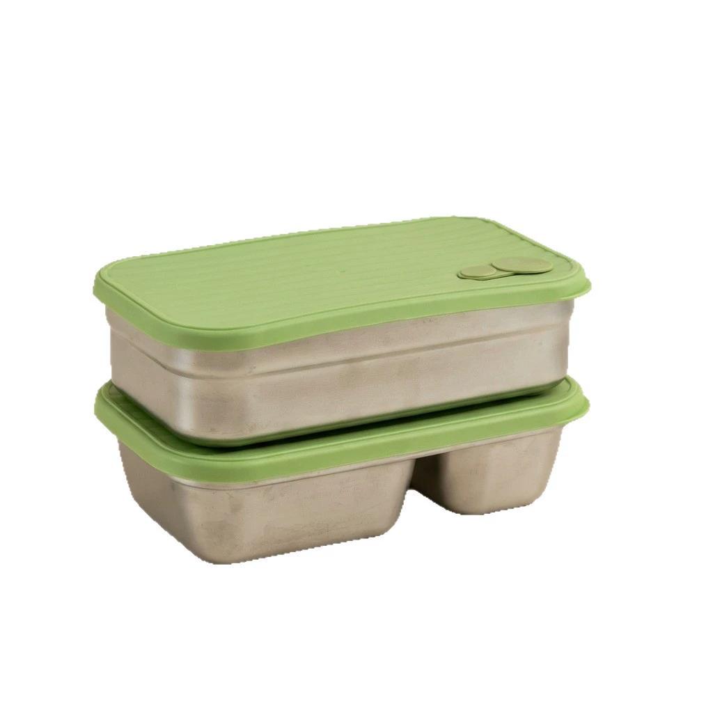 Recipiente de almacenamiento de alimentos de acero inoxidable, fiambrera hermética para cocina