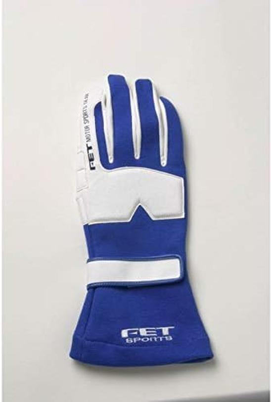 

FET Sports 3D Racing Blue x 71172146FT3DGL46 Gloves, White, XL,