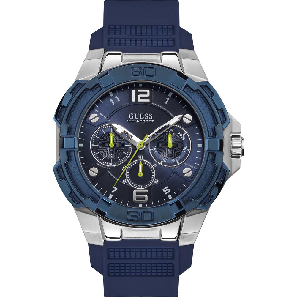 GUESS Genesis Blue Stainless Steel Gents Quartz W1254G1 синий