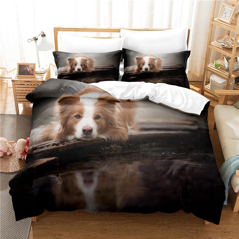 

Comforter Quality Cate Dog Bedding Set 140X210Cm Set Single Bed 2/3Pcs Print Cartoon Animal S Full Size Comforter (quilt)-EU Single(135*200cm)3pcs