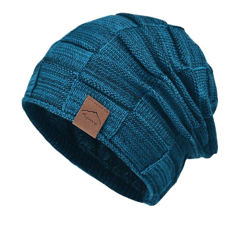 Autumn and Winter Velvet Mixed Color Versatile Wool Knitted Hat Warm Fashion Pullover Hat European and American Winter Hats