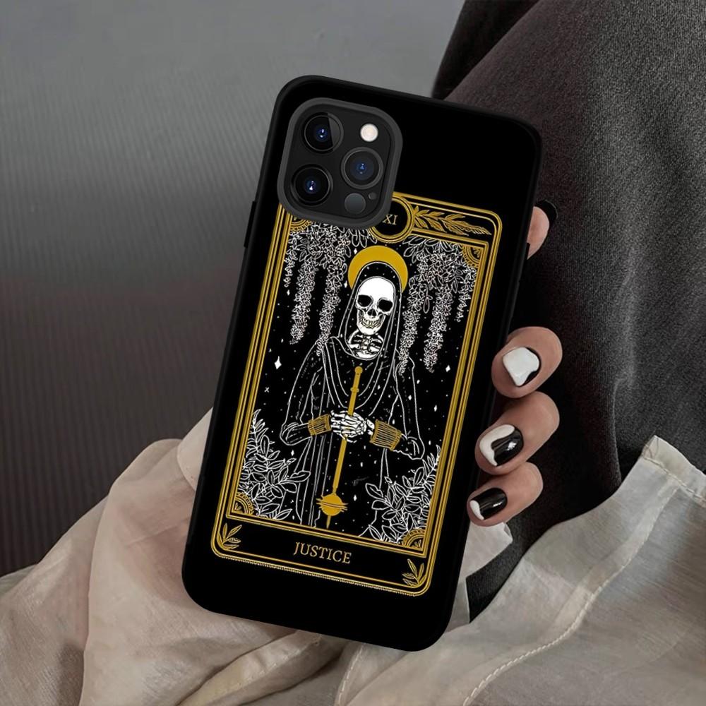 Death Tarot Phone Case For iPhone 15 14 11 12 13 Mini Pro XS Max Cover 6 7 8 Plus X XR SE 2020 Funda Shell